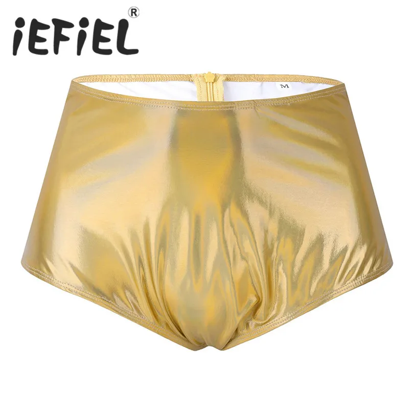 iEFiEL Fashion Women Shorts Wet Look Patent Leather Low Rise Clubwear Mini Shorts Hot Shorts with Buckles Nightwear Clothes women's fashion