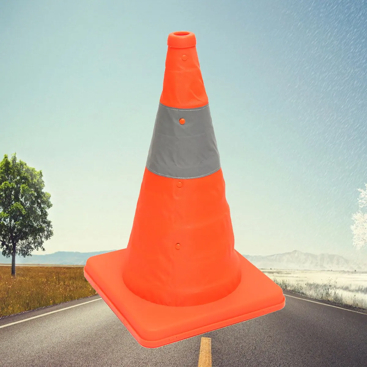 

Folding Collapsible Orange Road Safety Cone Traffic Pops Up Parking Multi Purpose