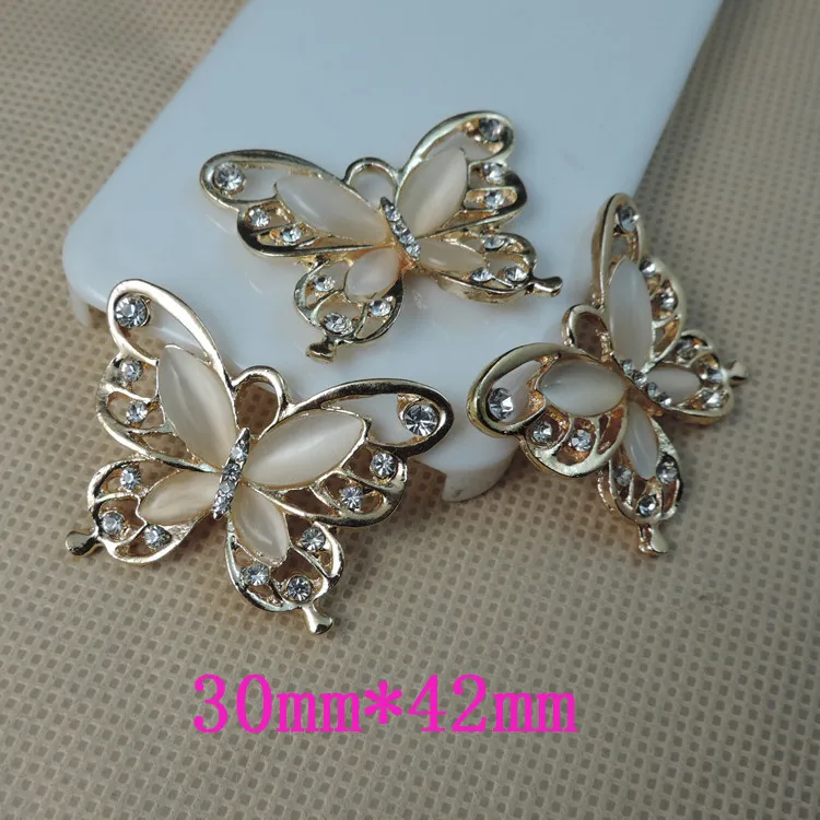 

6pcs per lot 30mm*42mm Cell Phone Case DIY Charms Alloy Butterfly Decoration