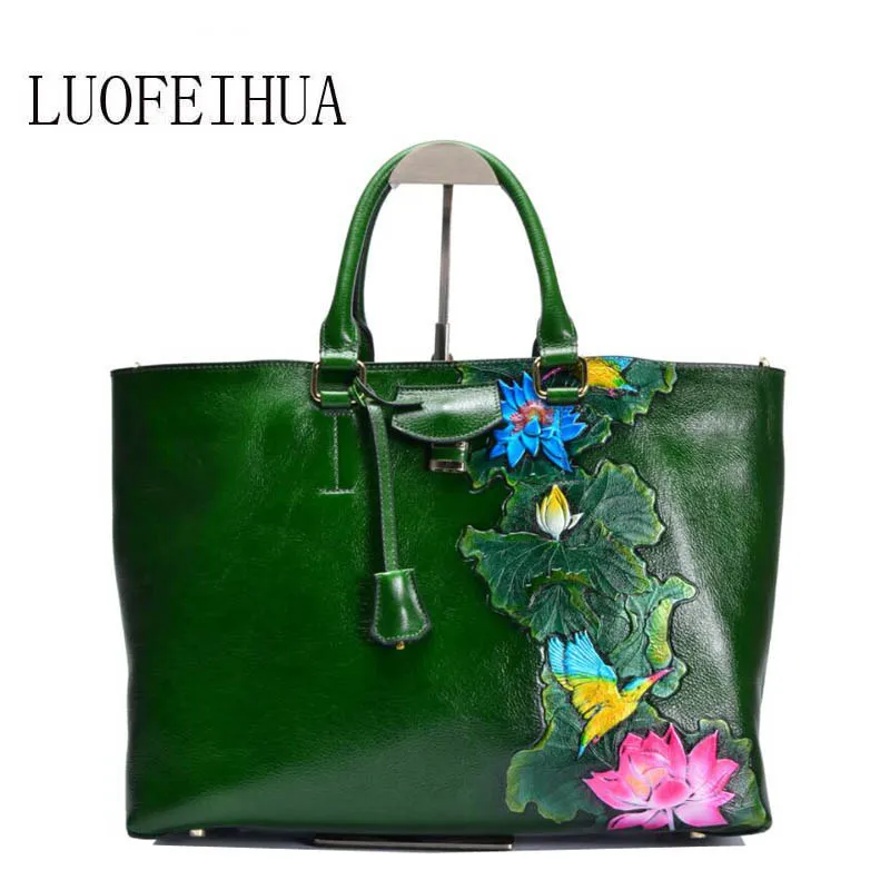 

Genuine Leather women bags for women 2019 new luxury embossed handbag brand bag ladies brand package Boston bag