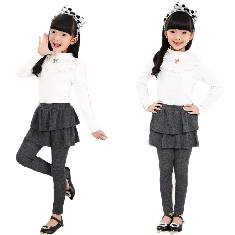 

Baby Girl Pants Kids Leggings 2019 Girls Trousers Skirt-pants Cake Skirts Children Clothes 3 4 5 6 7 8 9 10 Years Girls Leggings