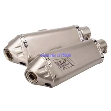 ID 51mm L 360mm Motorcycle Scooter Exhaust Muffler Pipe Escape Laser Titanium Color Motorbike Exhaust Pipe