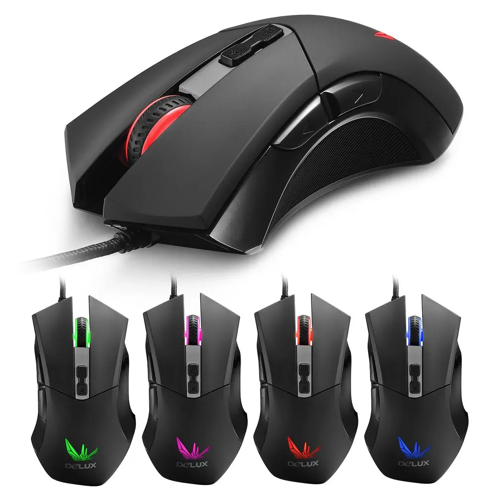 

5PCS Gaming Mouse Gamer Laptop PC Mice USB Wired Ergonomics Design Desktop Computer Peripherals Plug And Play