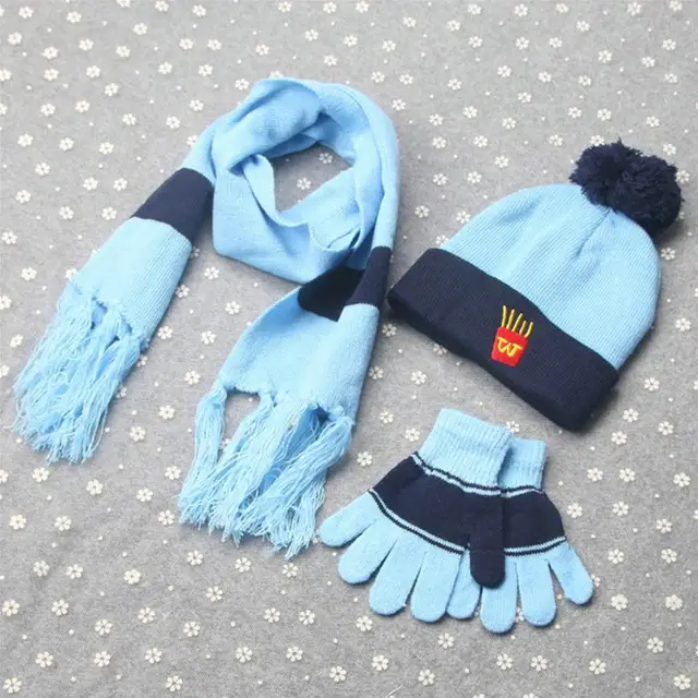 Buy Winter Boy Girl Hat Scarf Gloves Set Children Cap
