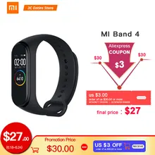 Original Xiaomi Mi Band 4 Bluetooth 5.0 Wristband Fitness Bracelet AMOLED Color Touch Screen Music AI Heart Rate