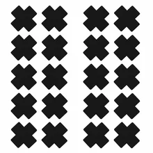 Chictry 20 pçs preto feminino cruz forma auto-adesivo descartável cetim mamilo capa mama pasties adesivos para roupas sem alças