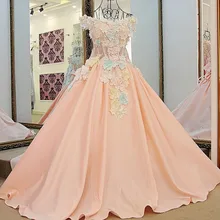 Boot-ausschnitt Günstige Ballkleider 2017 Nach Maß Ballkleid vestidos de baile Perlen Lange Abend Kleid vestido de festa longo