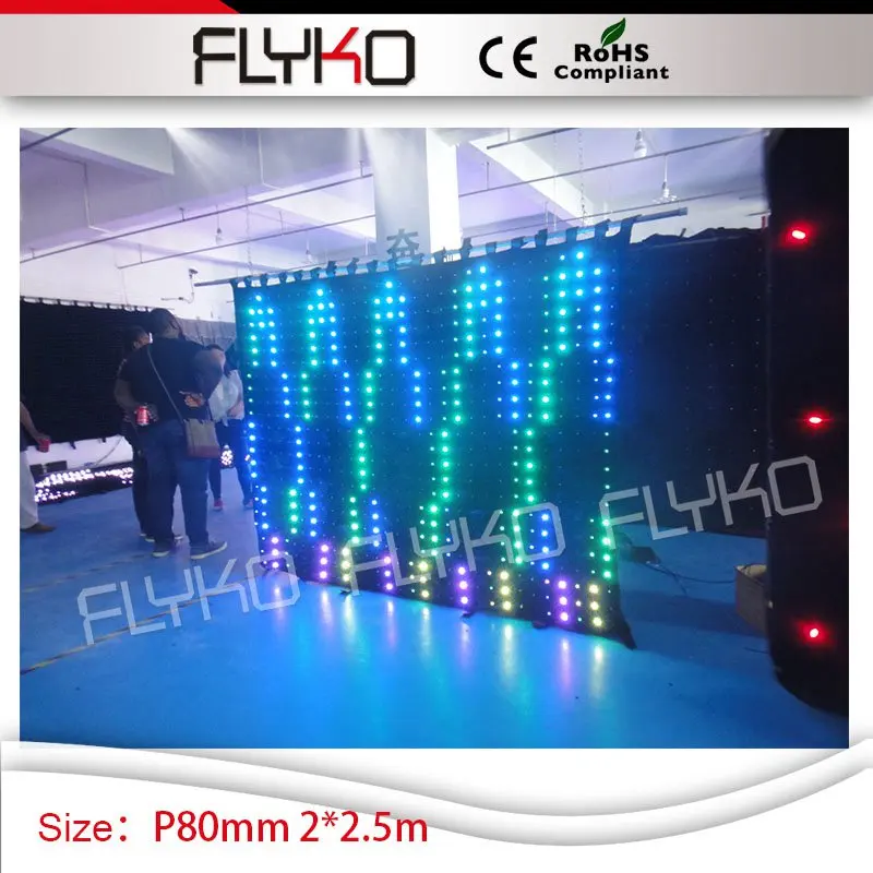 

flexible led curtain price P8cm diy led curtain disco lighting dance hall lighting led concert show curtain 2m high*2.5m width