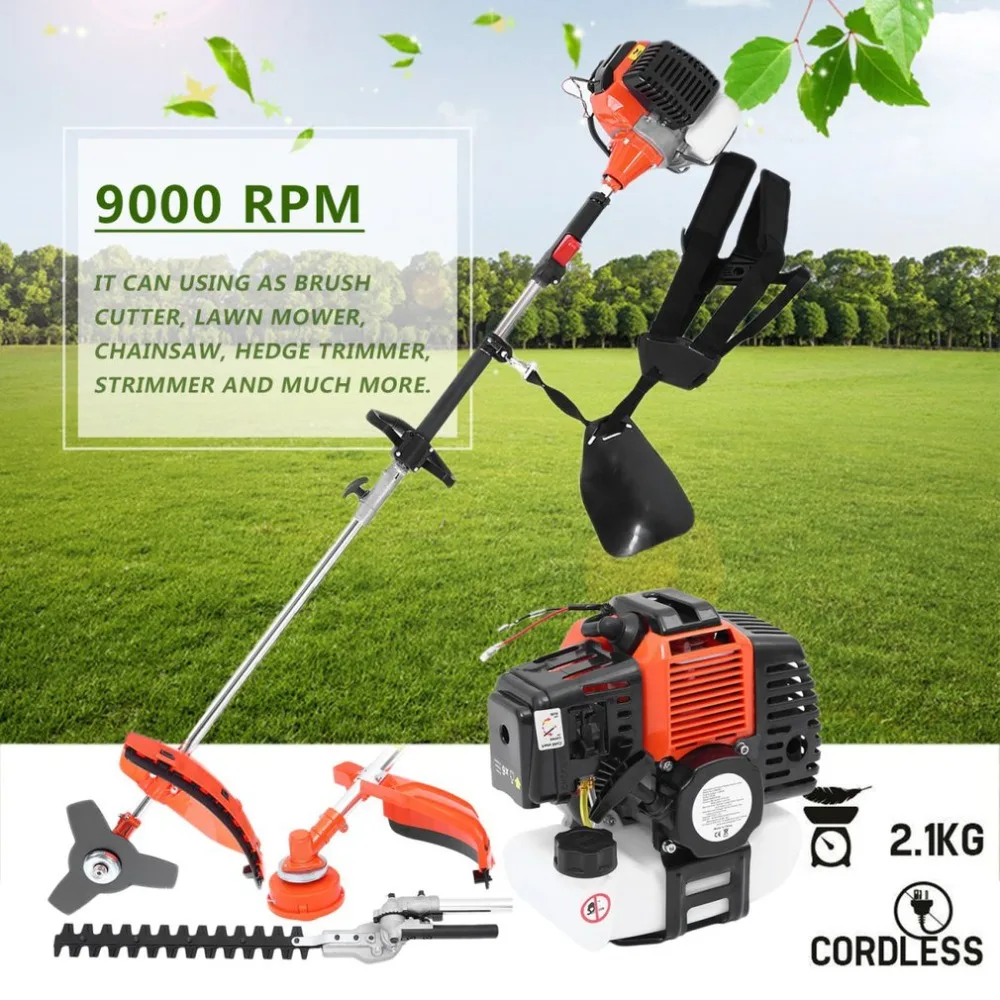 

52cc Long Pole Chainsaw Brush Cutter Garden Tool 5 In 1 Telescopic Pole Chain Saw Whipper Snipper Hedge Trimmer Lawn Mower