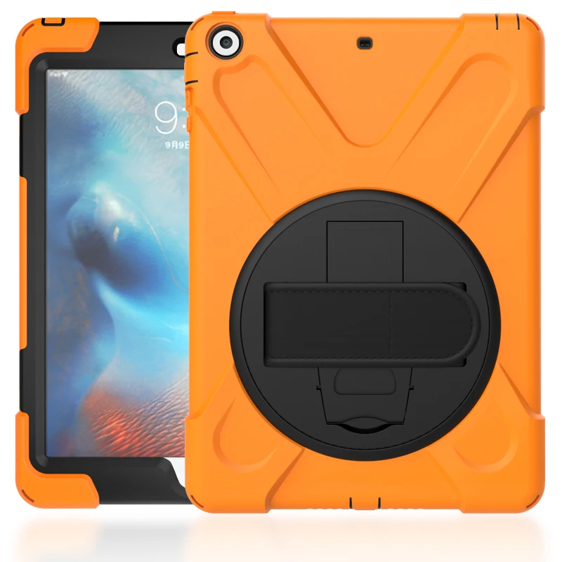 Чехол для Apple iPad Air 1 2013 release A1474 A1475 A1476 shell, ZAIWJ Safe Kids Armor на Мягкий противоударный силиконовый+ жесткий чехол