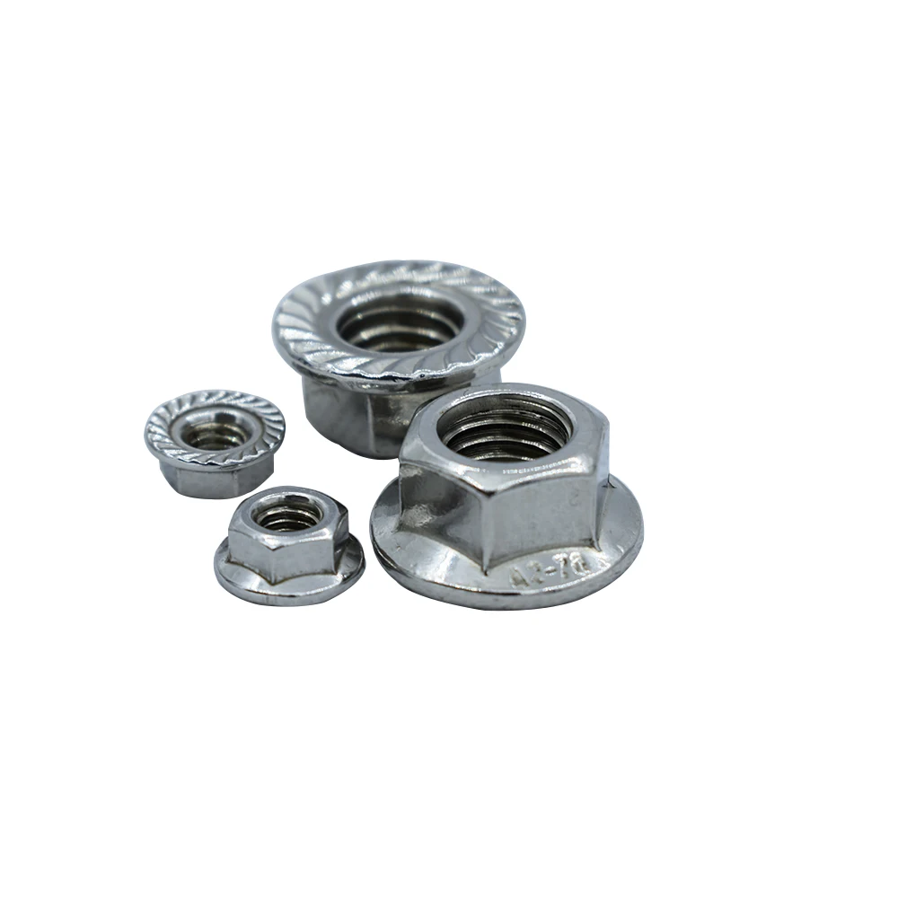 

Free Shipping M3/M4/M5/M6/M8/M10/M12 304 Stainless Steel Flange Hex Nut Flange Nuts DIN6923