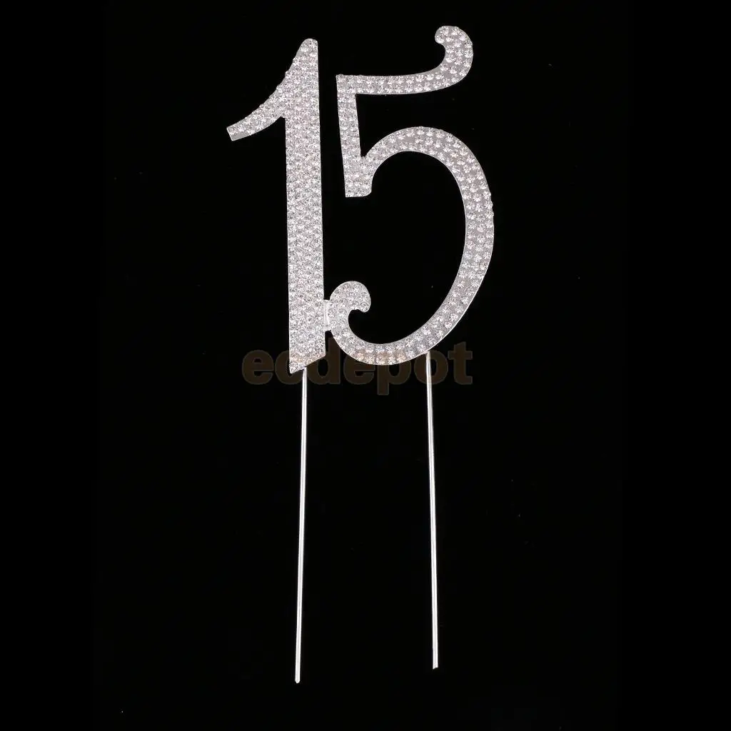 Блестящий горный хрусталь 15th 16th 18th 21th 25th 50th 60th 70th 90th годовщина день рождения торт