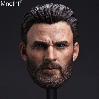 

Mnotht 1/6 Male Soldier Head Carvings T-05 Captain America Beard Decadent Edition Model Toy for 12in Action Figure Collection Ma