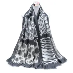 SALUTTO длинные шелковые шарфы 1 шт. 180*90 см Модный Дизайн Леопардовый принт женский зимний шарф Hijabs aumtumn новый зимний теплый шарф