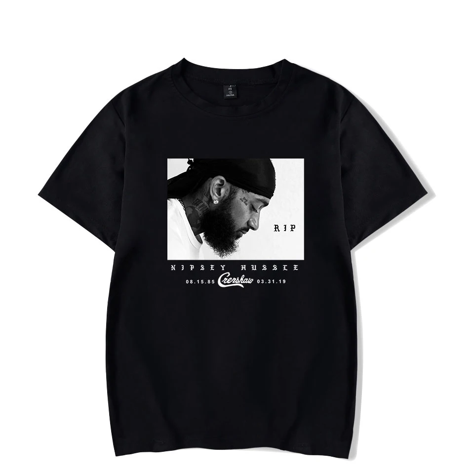 

2019 Mens Fashion HIP HOP Kpop Tshirts Nipsey Hussle Summer Harajuku Mens T-shirts Short Sleeves Summer Streetwear Shirts Drop