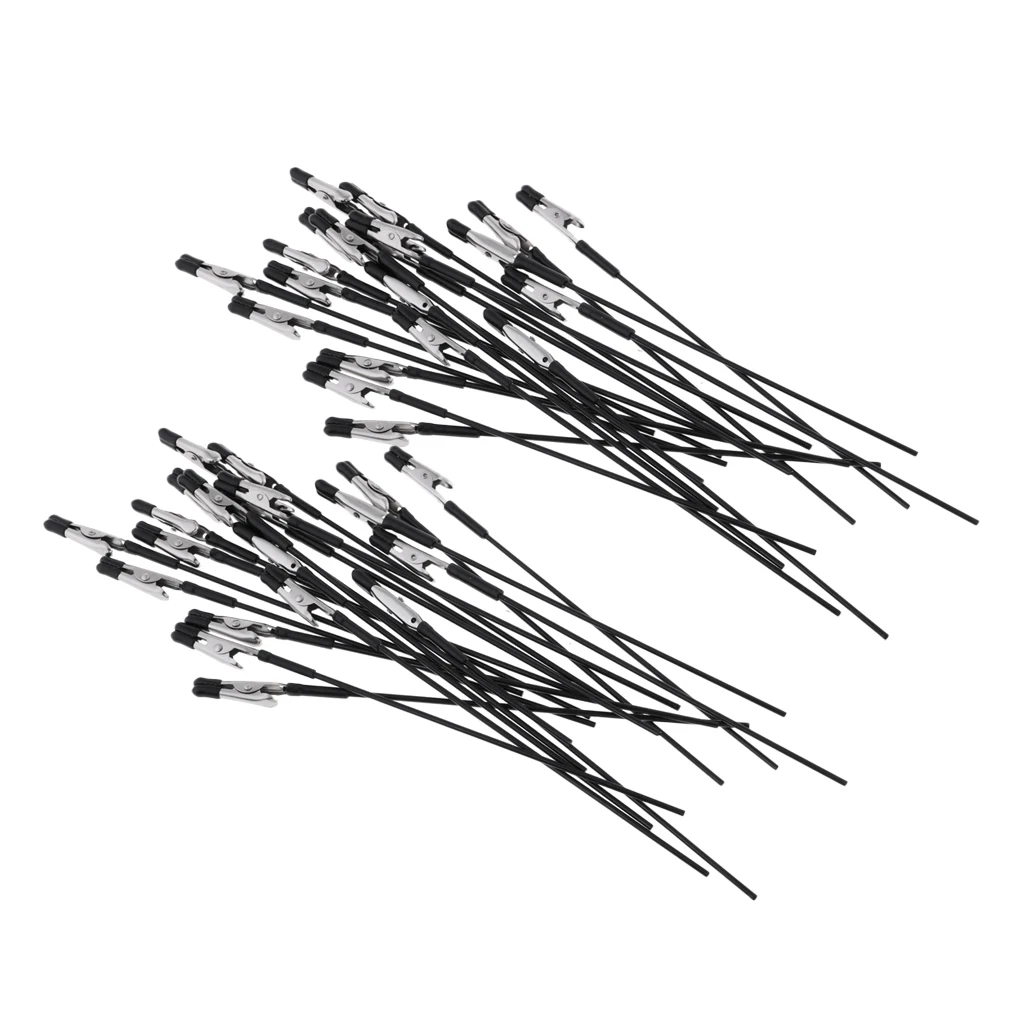 MagiDeal 40Pcs 17.8cm Airbrush Alligator Clip Military Model Color Inkjet Painting Sticks Tools for Gundam Figure Toy