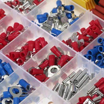 

350 Crimp Wire Terminals + 328 2:1 Heat Shrink Tube 678 Pcs Car Electrical Set