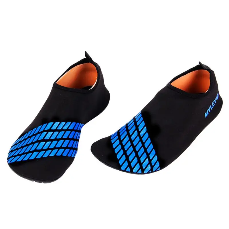 Men Women Barefoot Striped Shoes Beach Pool GYM Water Skin Socks TX005 - Цвет: Синий