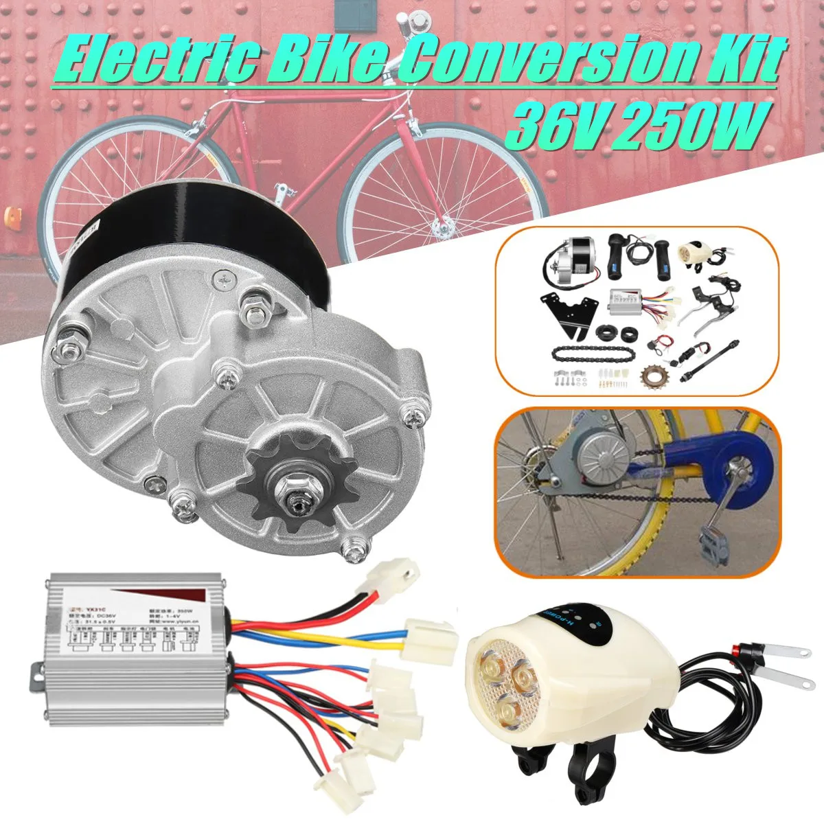 Best 36V 250W Extended Shaft Speed Control Switch Electric Bike Conversion Motor Controller Kit For 22-28 Common Bicycle 3 Best 36V 250W Extended Shaft Speed Control Switch Electric Bike Conversion Motor Controller Kit For 22-28 Common Bicycle 3