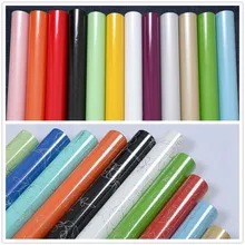 Yazi виниловые блестящие водонепроницаемые обои в рулонах самоклеющиеся наклейки на стену Мебель Декоративная пленка шкаф кухонный домашний декор