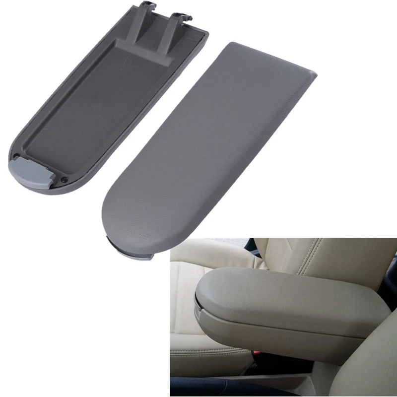 Grey Arm Rest Cover Center Console Armrest Lid For VW Jetta Bora Polo