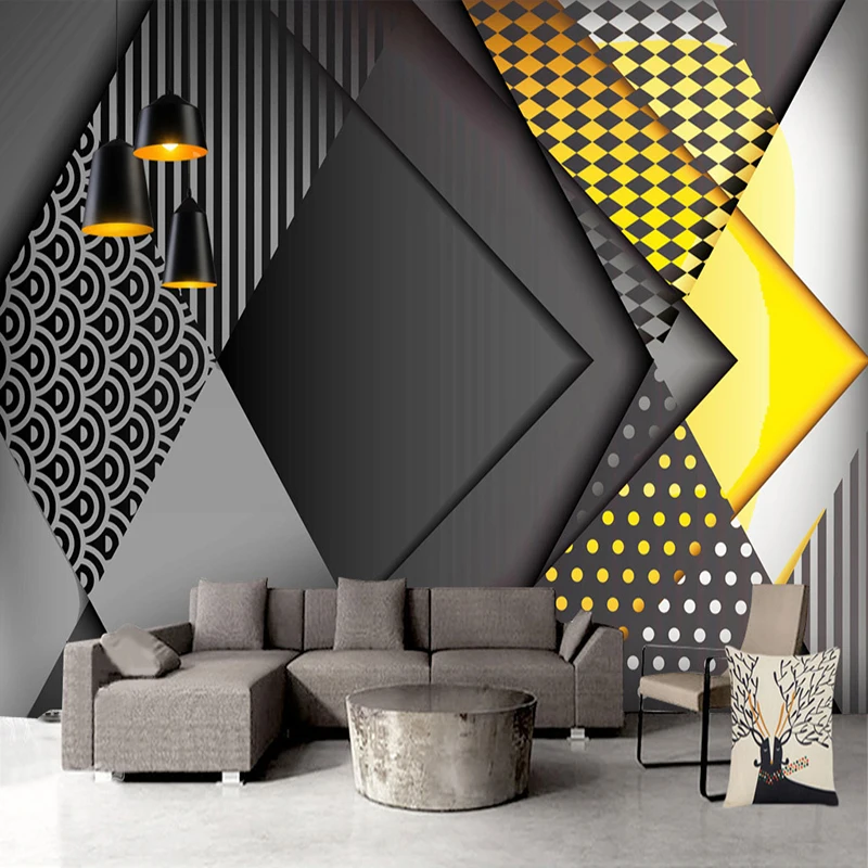 Custom Photo Wallpaper 3D Personality Geometry Pattern Living Room TV Background Wall Decoration Mural Modern Papel De Parede 3D Custom Photo Wallpaper 3D Personality Geometry Pattern Living Room TV Background Wall Decoration Mural Modern Papel De Parede 3D