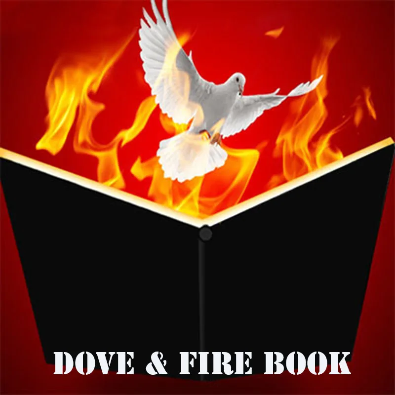 

Dove & Fire Book Magic Tricks Objects Appearing From Flame Magia Book Magician Stage Illusions Gimmick Props Accessories Comedy