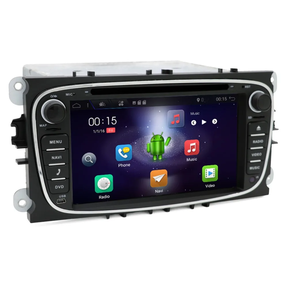 Flash Deal 32G ROM autoradio car radio for ford for focus mondeo 2din android 9.0 car dvd radio cassette recorder TV 3G 4G DAB OBD (option) 2