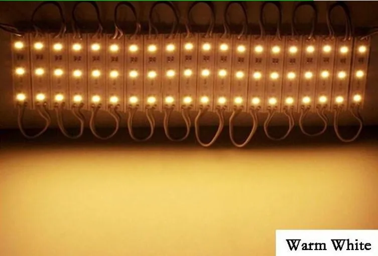 5050 SMD 3LED модули Водонепроницаемый IP65 DC 12 V светло-зеленый красные, синие белый/теплый белый