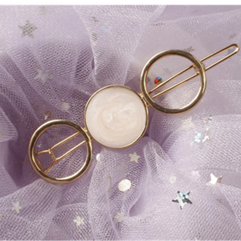 2019 Fashion Women Acetate Round Star Alloy Hair Clip Headwear Hair Ornament Headband Hairpin Barrette Fashion Hair Accessories