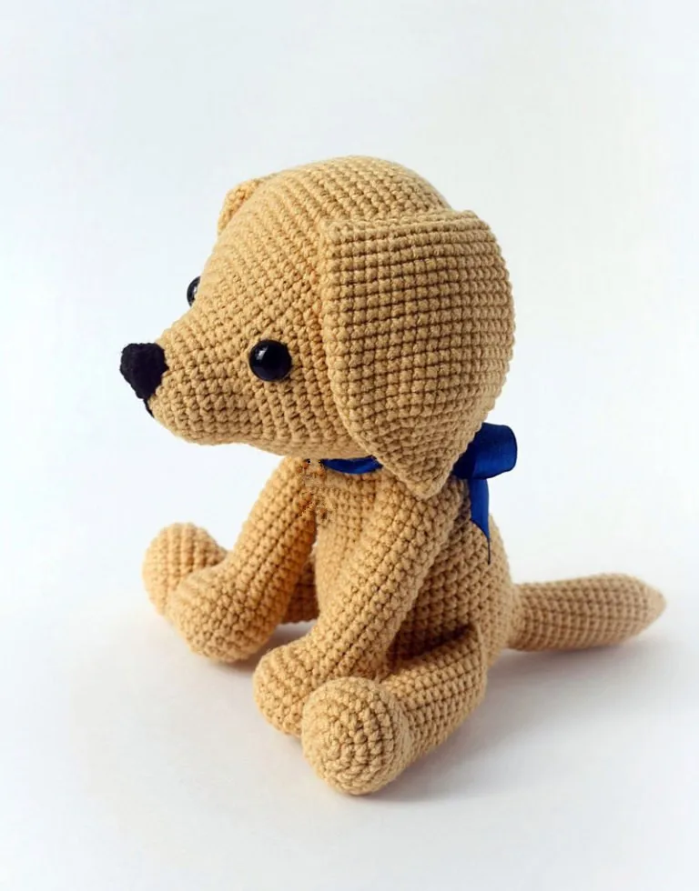 Вязаная крючком милая игрушка собака амигуруми кукла погремушка в подарок|toy