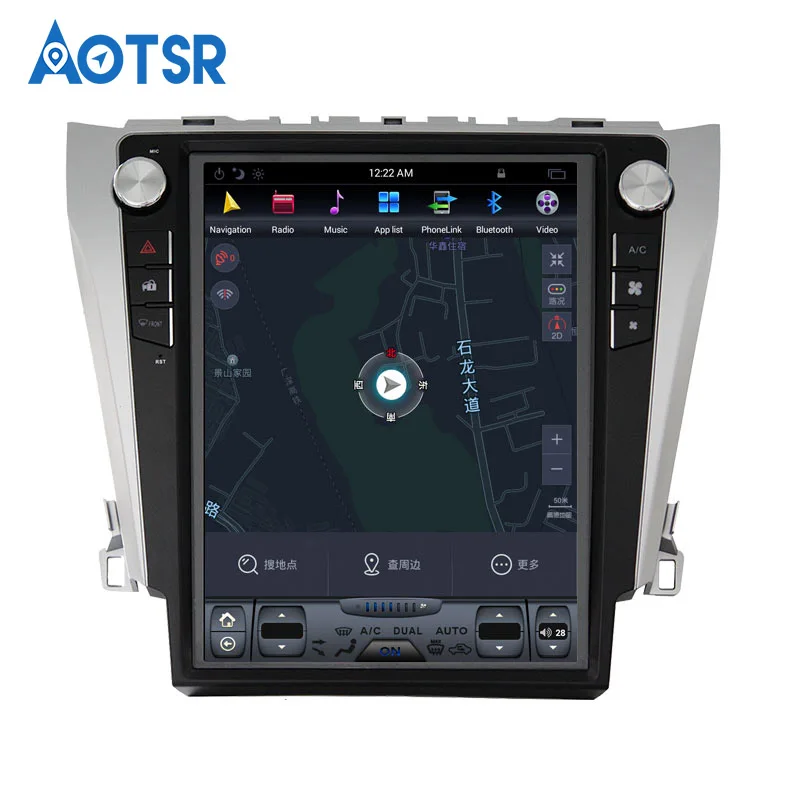 Автомобильный Gps навигатор android 8 1 4 + 6 ГБ в стиле Тесла GPS трекер для CAMRY 2012