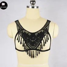 Портупея с кружевом Черный Сексуальное белье, женское нижнее тела Харадзюку Готический портупея бюстгальтер фетиш одежда тела жгут бюстгальтер портупея