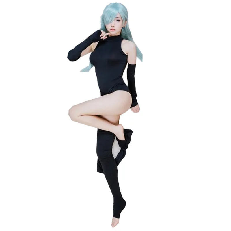 Новый аниме Seven Deadly Sins Elizabeth Косплей Костюм Nanatsu no Taizai весь комплект черные