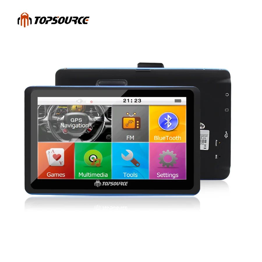 

TOPSOURCE 7 Inch Car GPS Navigation WinCE 6.0 Bluetooth AVIN Rearview camera 8GB/256MB Europe Navitel Map Navigator Vehicle gps