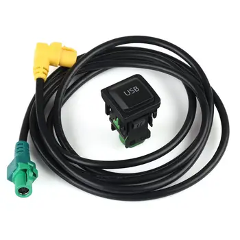

NEW Car USB Switch Connector Adaptor Aux Input Cable Wire For MK6 Jetta RCD510 RCD300 MK5 MK