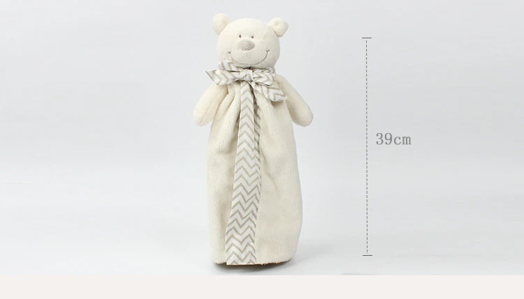 39CM Baby Plush Toy Bear Scarf Handkerchief Appease Towel Rattles Crap Doll Animal Hand Doll Puppet Bear Classic Educational Toy (7)