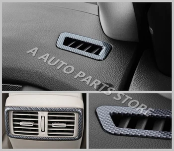 

ABS Chrome Front & Rear Armrest Box Air Condition AC Vent Outlet Cover Trim 3pc For Nissan Rogue T32 / X-Trail X Trail 2017 2018