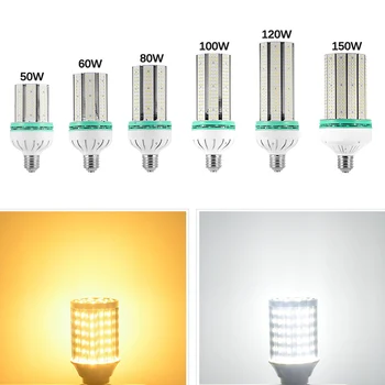 

50/60/80/100/120/150W Corn Light Bulb 3014 SMD Lamp AC 85-265V Warm/Cool White for Corridor Studio Garden Road Balcony