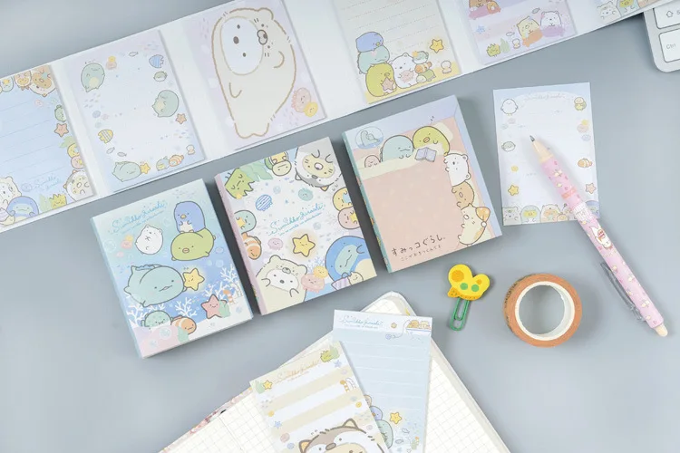 Милый мультфильм Sumikko guurashi 6 складной блокнот для заметок Kawaii N Times Sticky Notes memo закладки для блокнота подарочные канцелярские товары