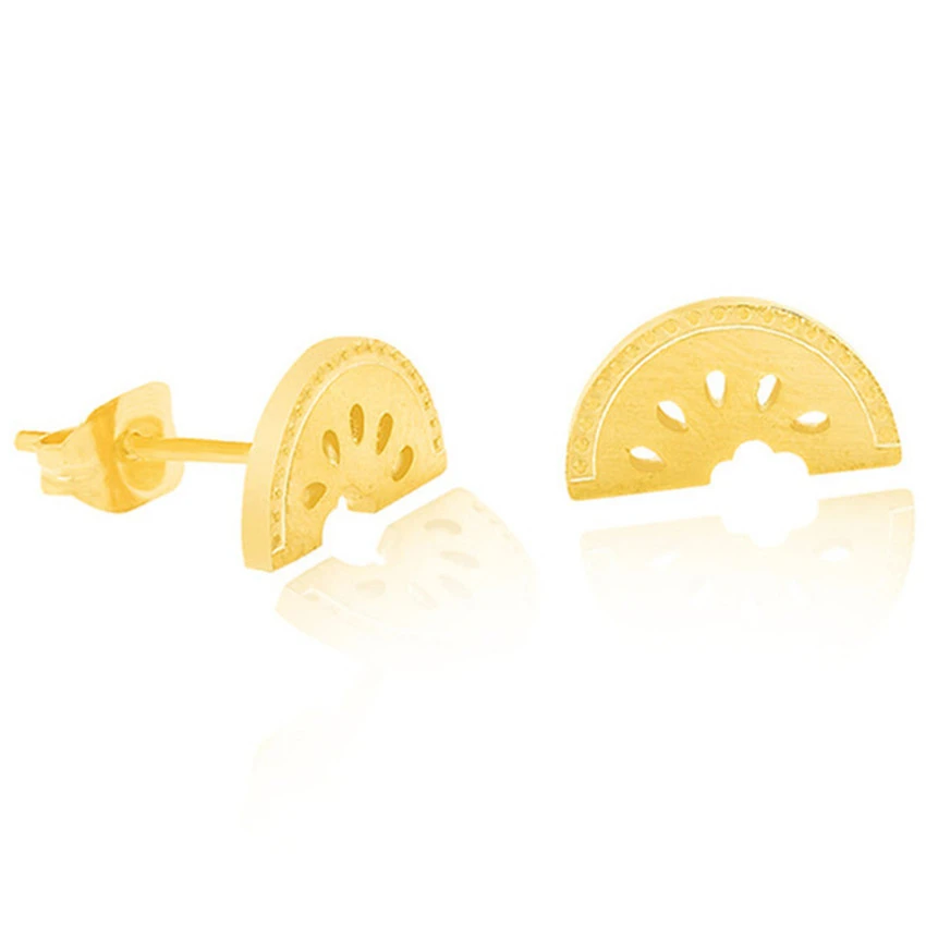 

Summer Jewelry Gold Color Watermelon Earrings For Women Boucle D'oreille Femme 2018 Stainless Steel Fruit Small Stud Earrings
