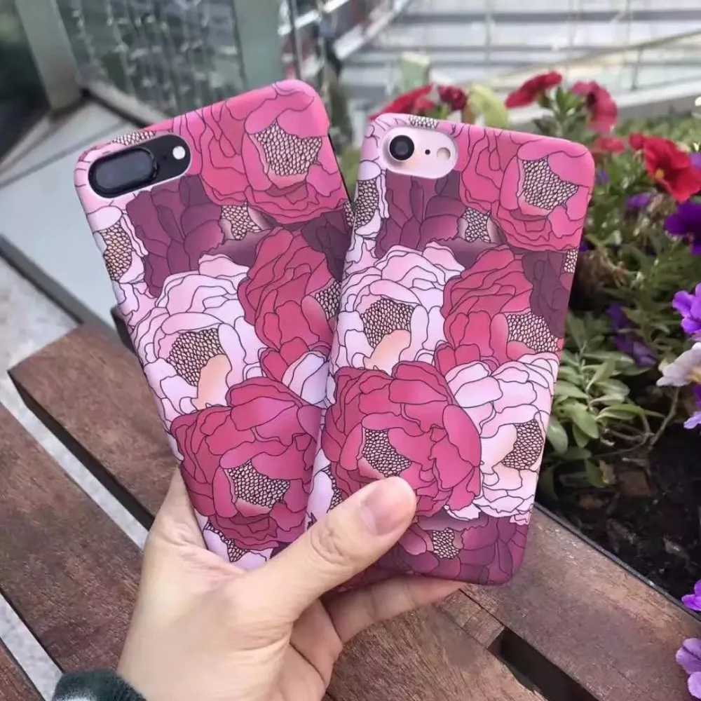 For Iphone 7PLUS CASE COVER New Fashion Silicone Hard Rose Luminous