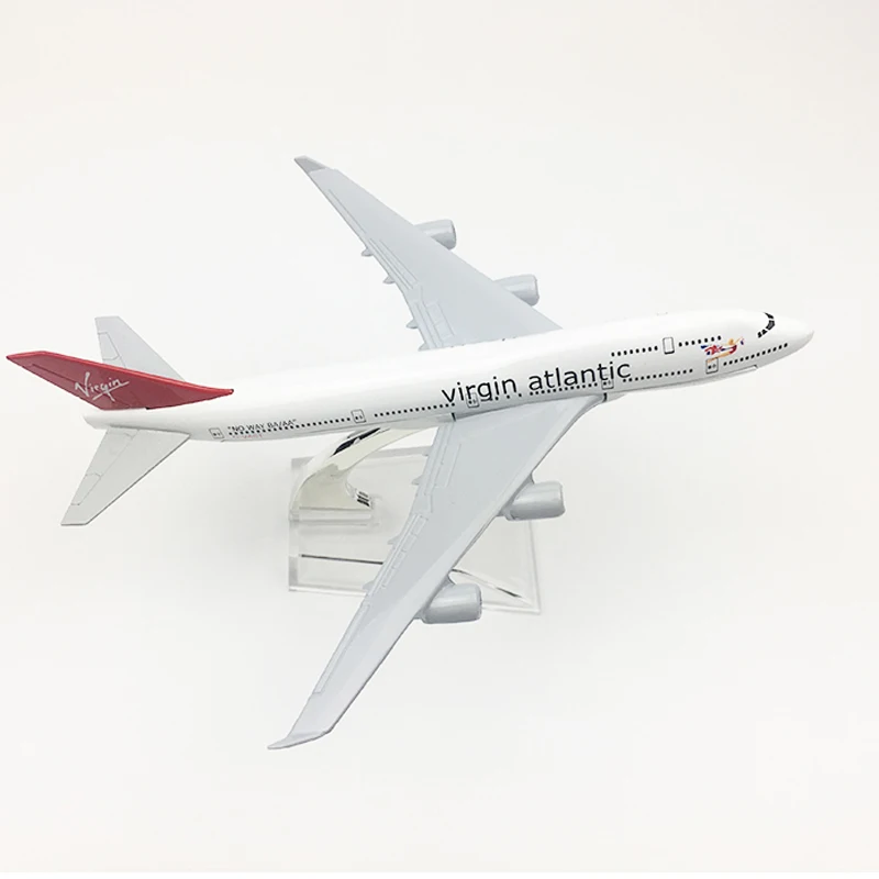 Модель самолета Virgin Atlantic модель Боинг 747 16 см из металлического сплава 1:400 игрушка