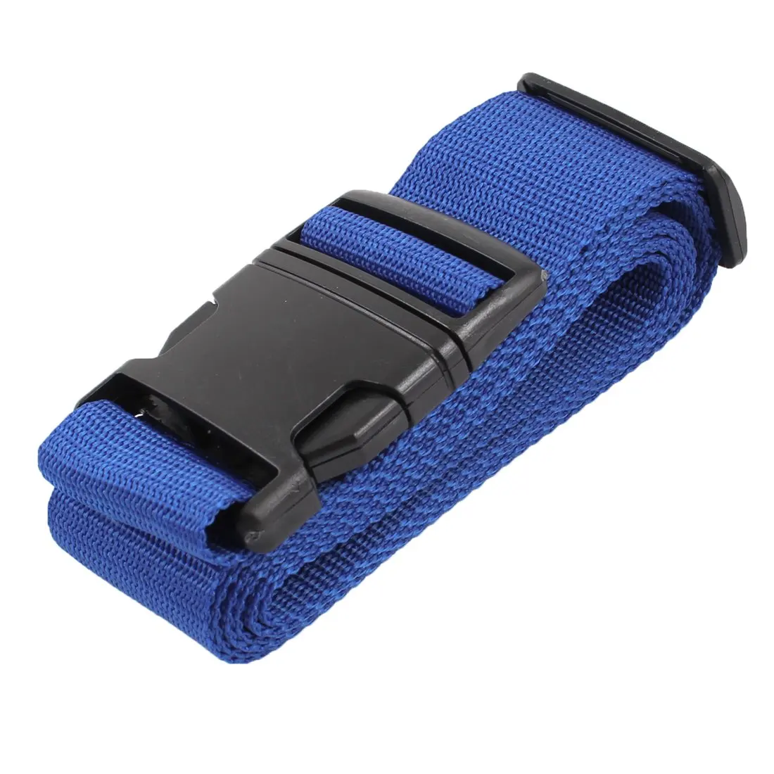 TEXU Plastic Release Buckle Adjustable Luggage Strap Belt Black Bluein