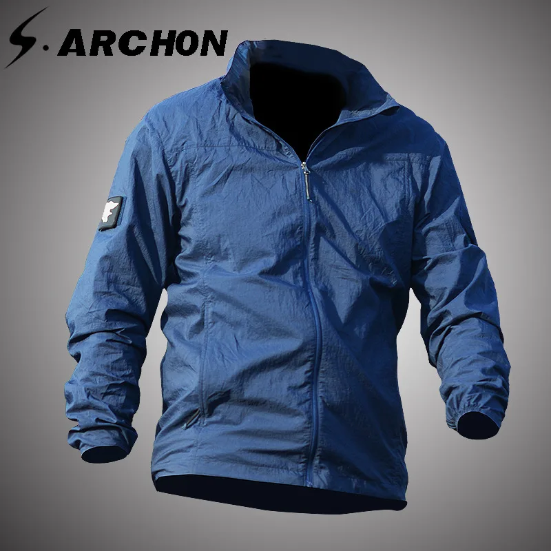Waterproof Quick Dry Tactical Skin Jacket Men UPF 50+ Breathable Hooded