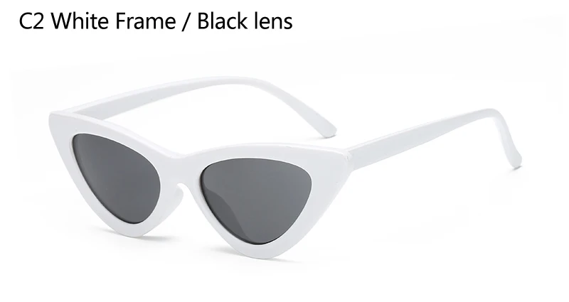 Кошачий глаз солнцезащитные очки Женские винтажные брендовые дизайнерские маленькие солнцезащитные очки карамельные цвета зеркальные градиентные линзы Ретро Cateye Солнцезащитные очки UV400