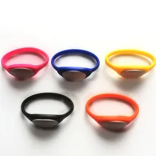 10 шт. EM4305 перезаписываемый 125 кГц RFID браслет Силиконовый браслет часы карта для копирования клон розовый/синий/оранжевый/Ywllow/черный