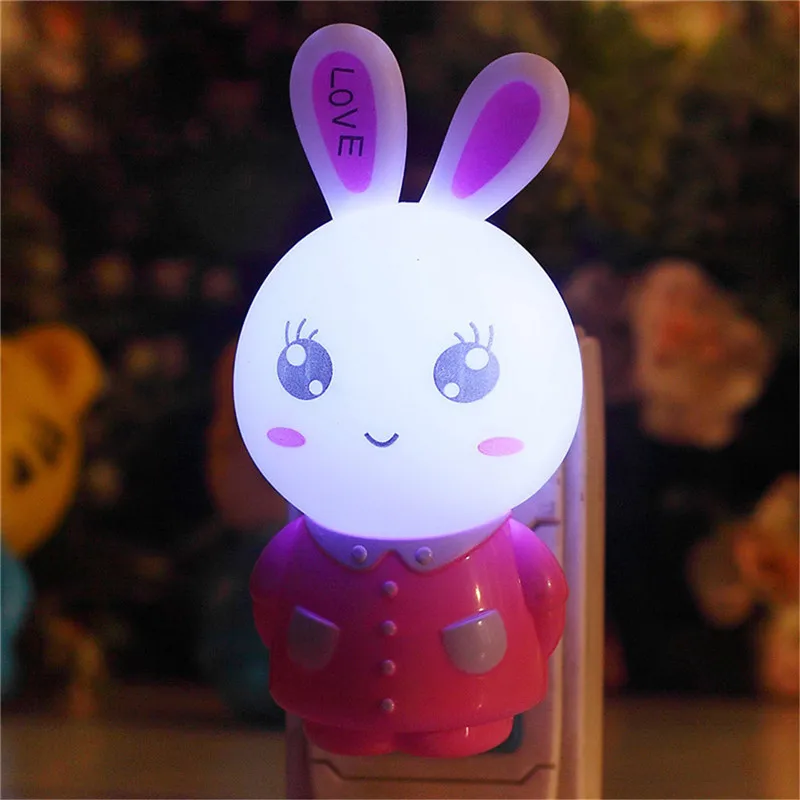 

1Pc EU US Plug Led Night Light In Tiger/Bear/Rabbit/Cat Cartoon Style Baby Lights Led Bulb Sleeping Night Lamp small Lights