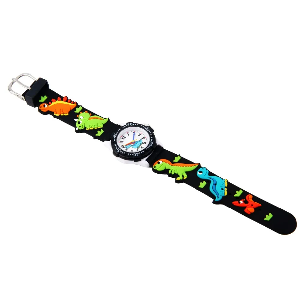 5 шт./лот; Прямая динозавры WL мультфильм для маленьких мальчиков студентов 3D Пластик цифровые наручные часы Высокое качество водонепроницаемые часы
