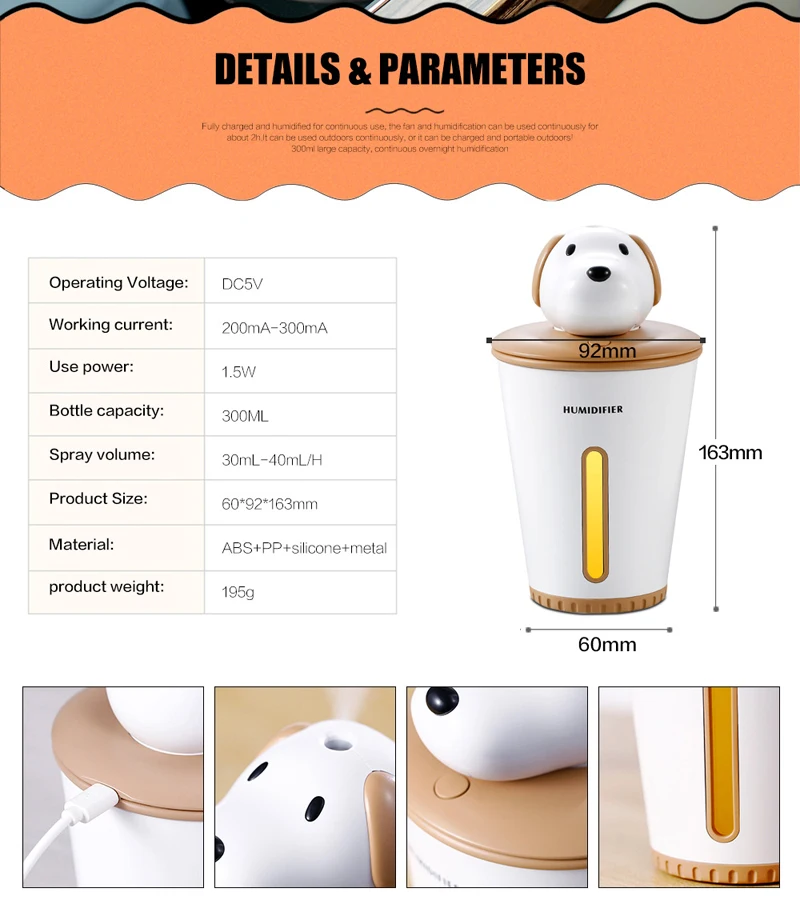300ml air humidifier essential oil diffuser aroma